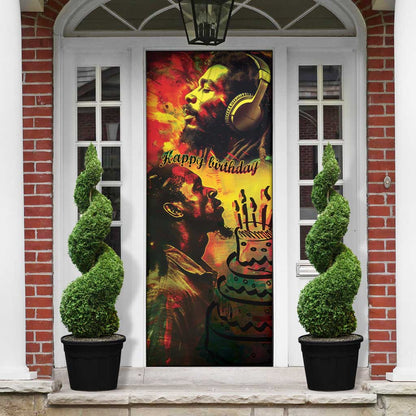 Happy Birthday King of Reggae Door Cover