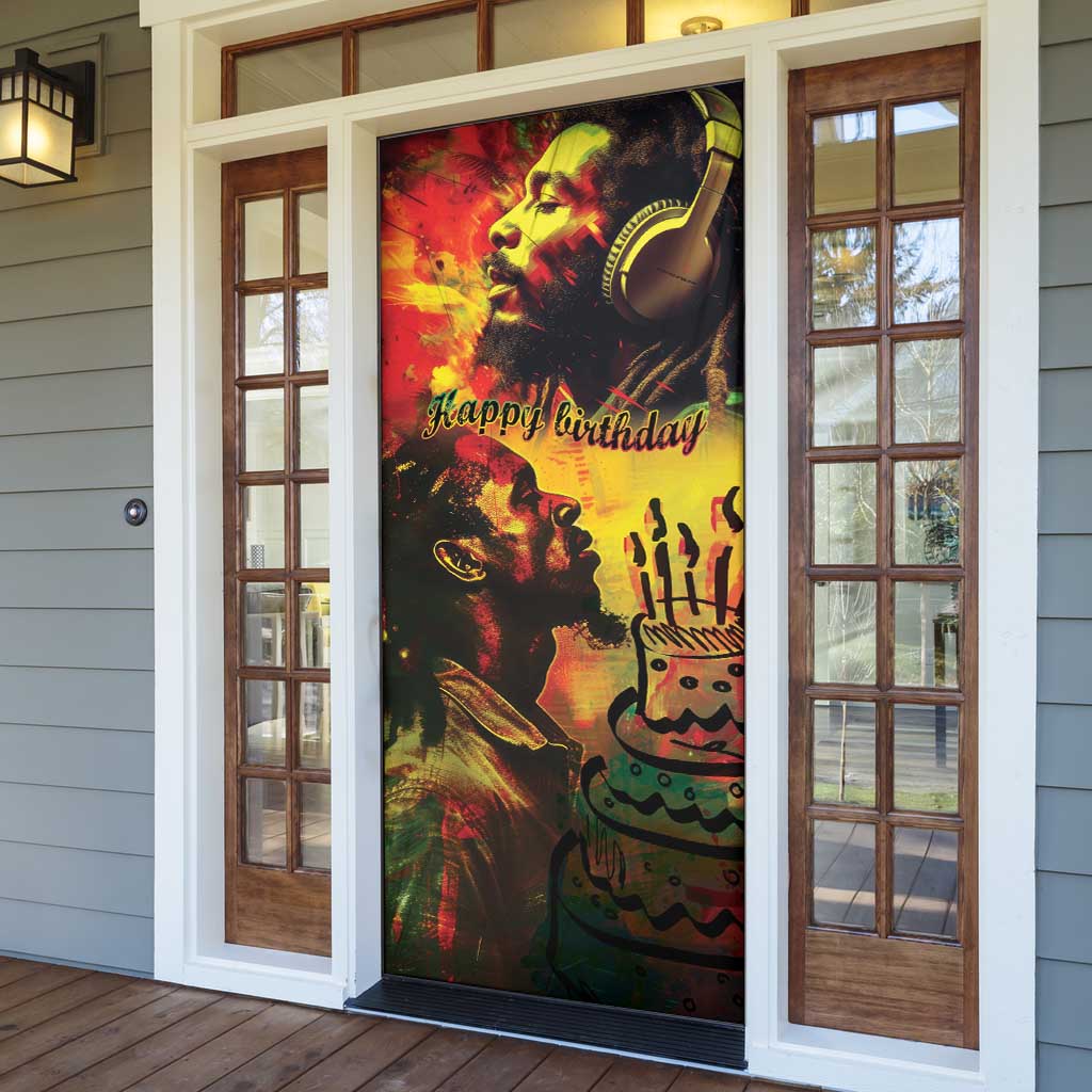 Happy Birthday King of Reggae Door Cover