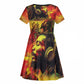 Happy Birthday King of Reggae Kid Short Sleeve Dress