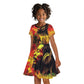 Happy Birthday King of Reggae Kid Short Sleeve Dress