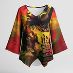 Happy Birthday King of Reggae Kimono Sleeve Blouse