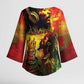 Happy Birthday King of Reggae Kimono Sleeve Blouse