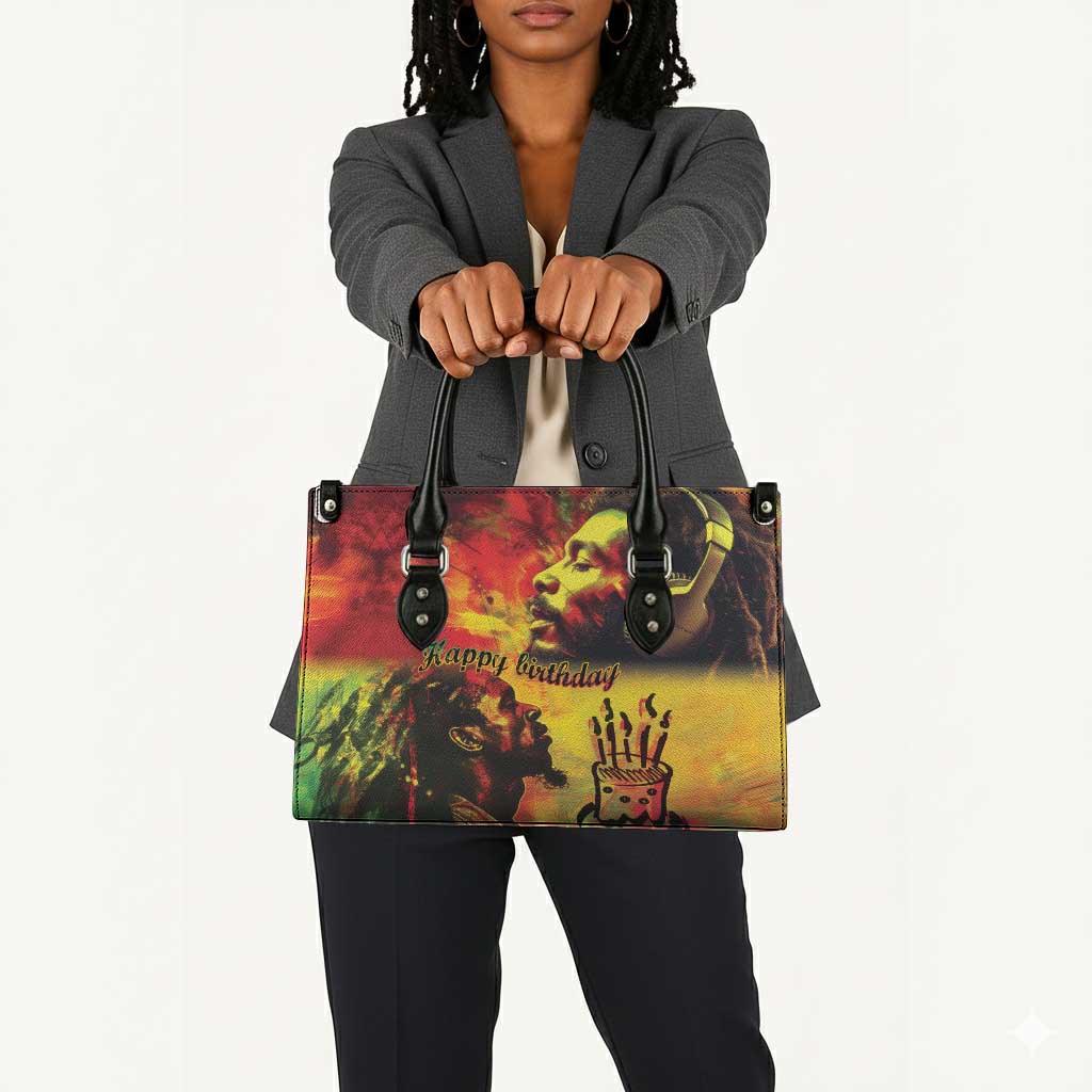 Happy Birthday King of Reggae Leather Bag