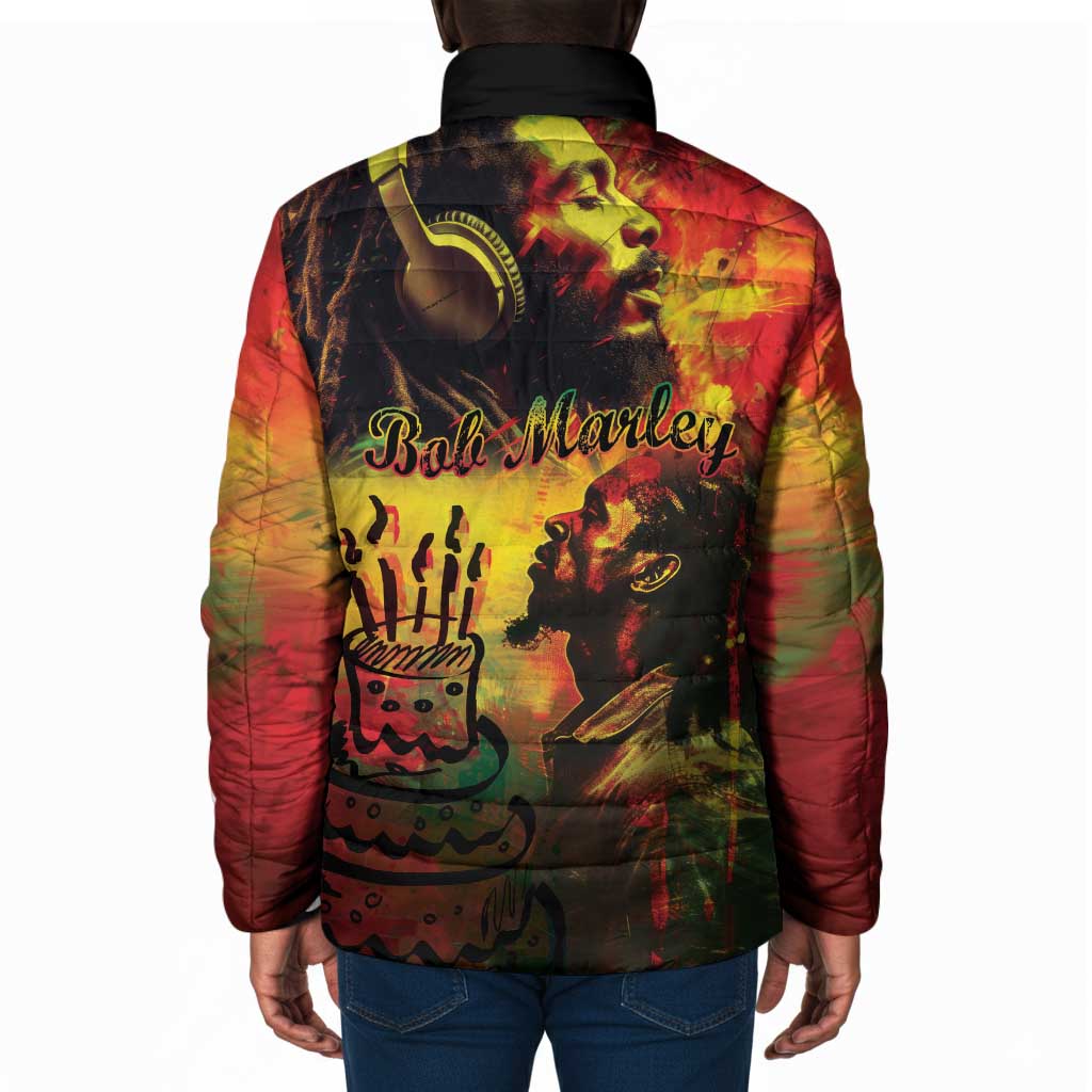 Happy Birthday King of Reggae Padded Jacket