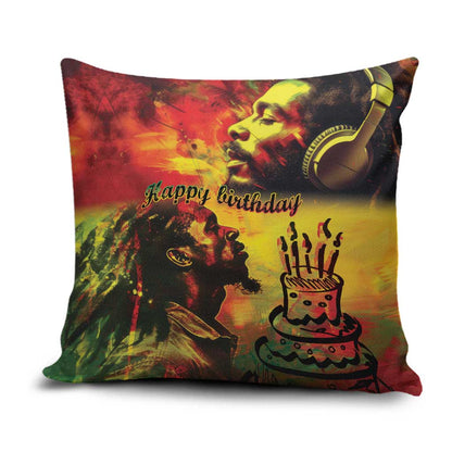 Happy Birthday King of Reggae Pillow Cover