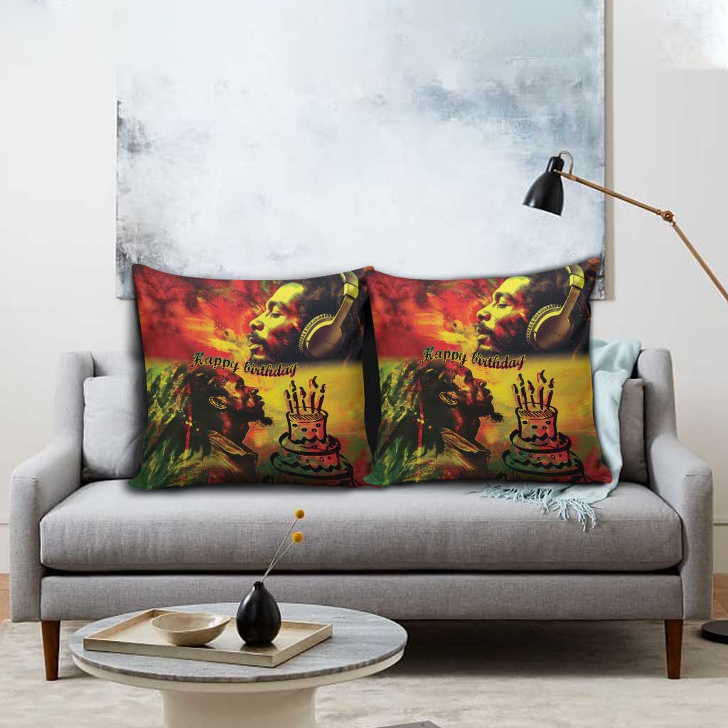 Happy Birthday King of Reggae Pillow Cover