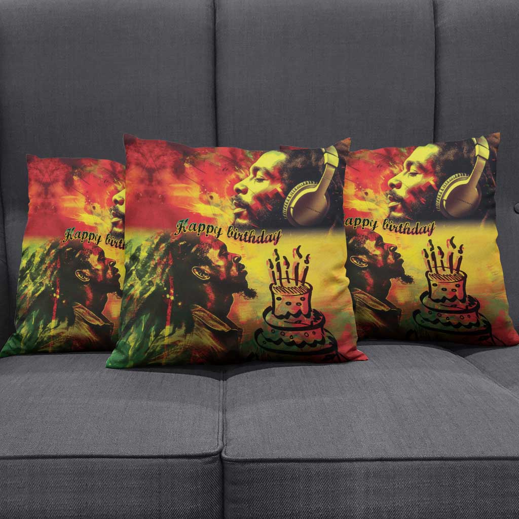 Happy Birthday King of Reggae Pillow Cover