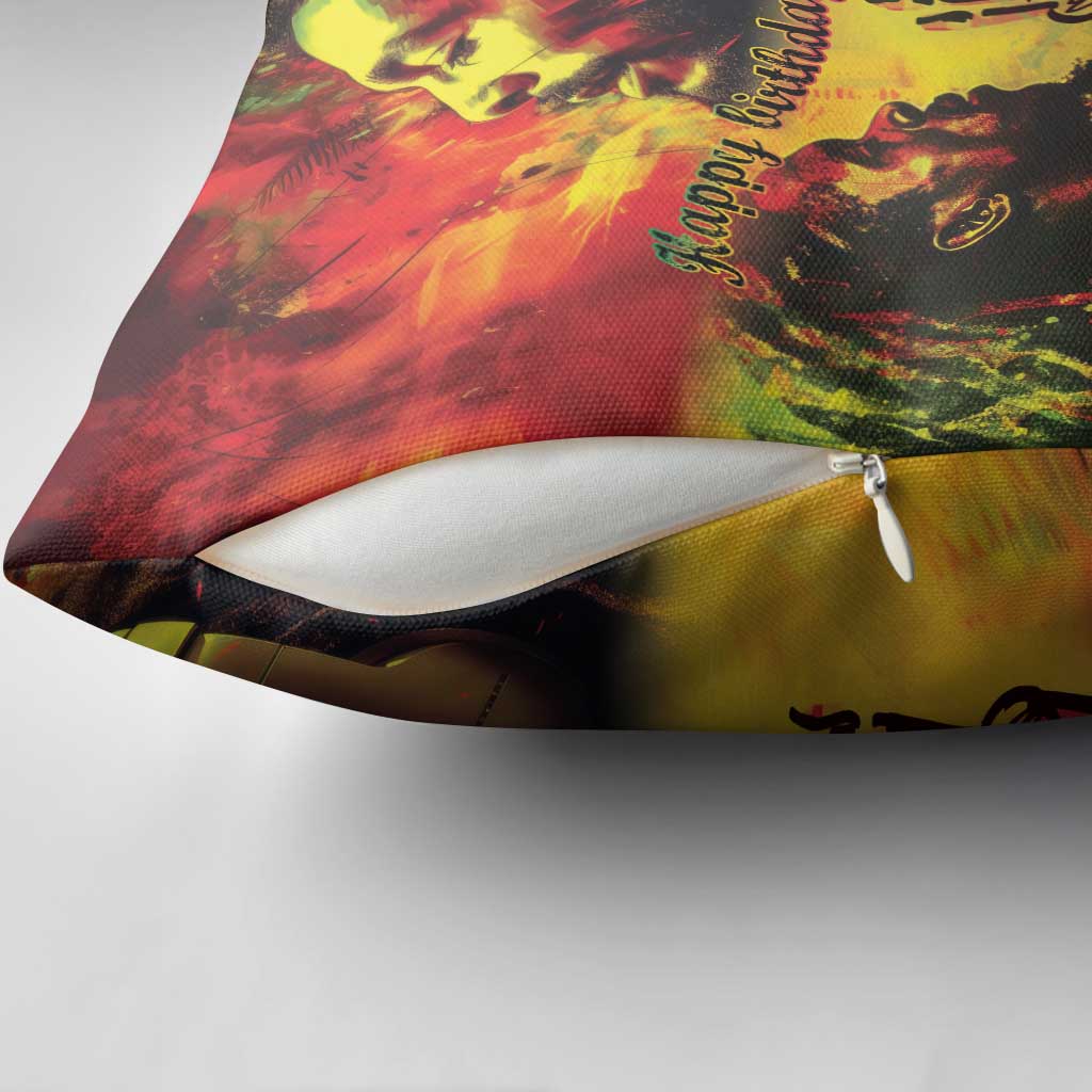 Happy Birthday King of Reggae Pillow Cover