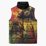 Happy Birthday King of Reggae Sleeveless Puffer Jacket