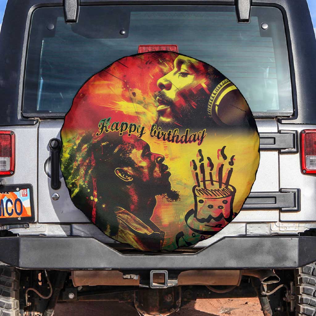 Happy Birthday King of Reggae Spare Tire Cover