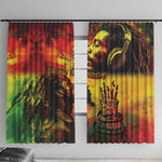Happy Birthday King of Reggae Window Curtain