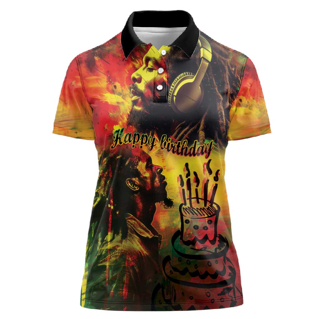 Happy Birthday King of Reggae Women Polo Shirt