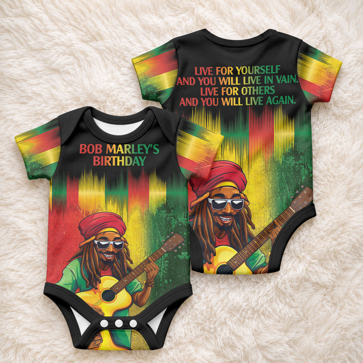Honoring Reggae Legend Bob Birthday Baby Onesie