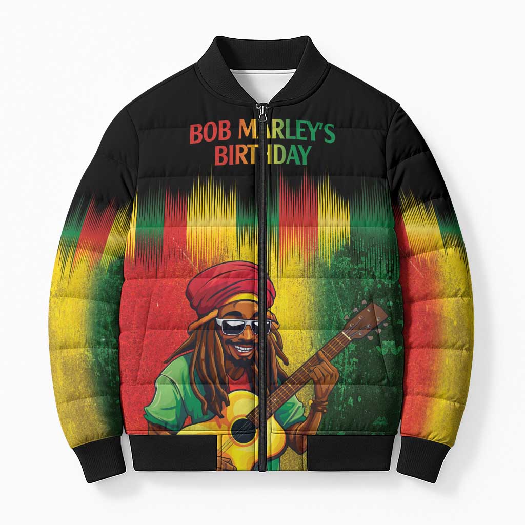 Honoring Reggae Legend Bob Birthday Bomber Puffer Jacket