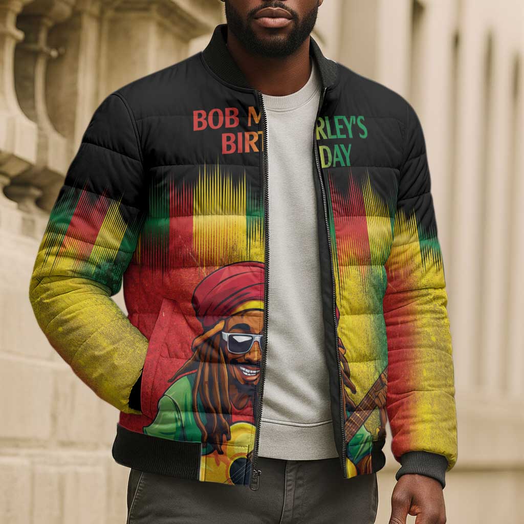 Honoring Reggae Legend Bob Birthday Bomber Puffer Jacket