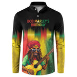 Honoring Reggae Legend Bob Birthday Button Sweatshirt