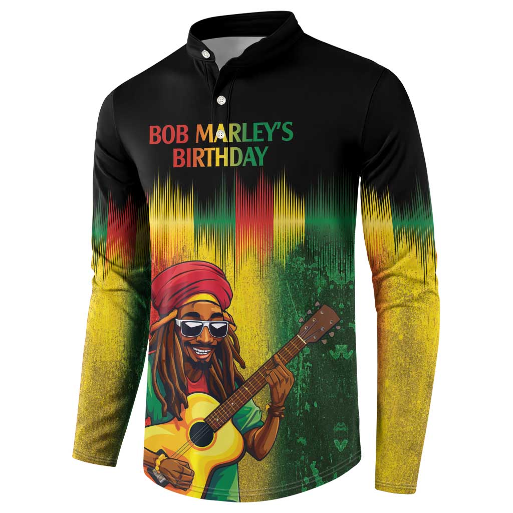Honoring Reggae Legend Bob Birthday Button Sweatshirt