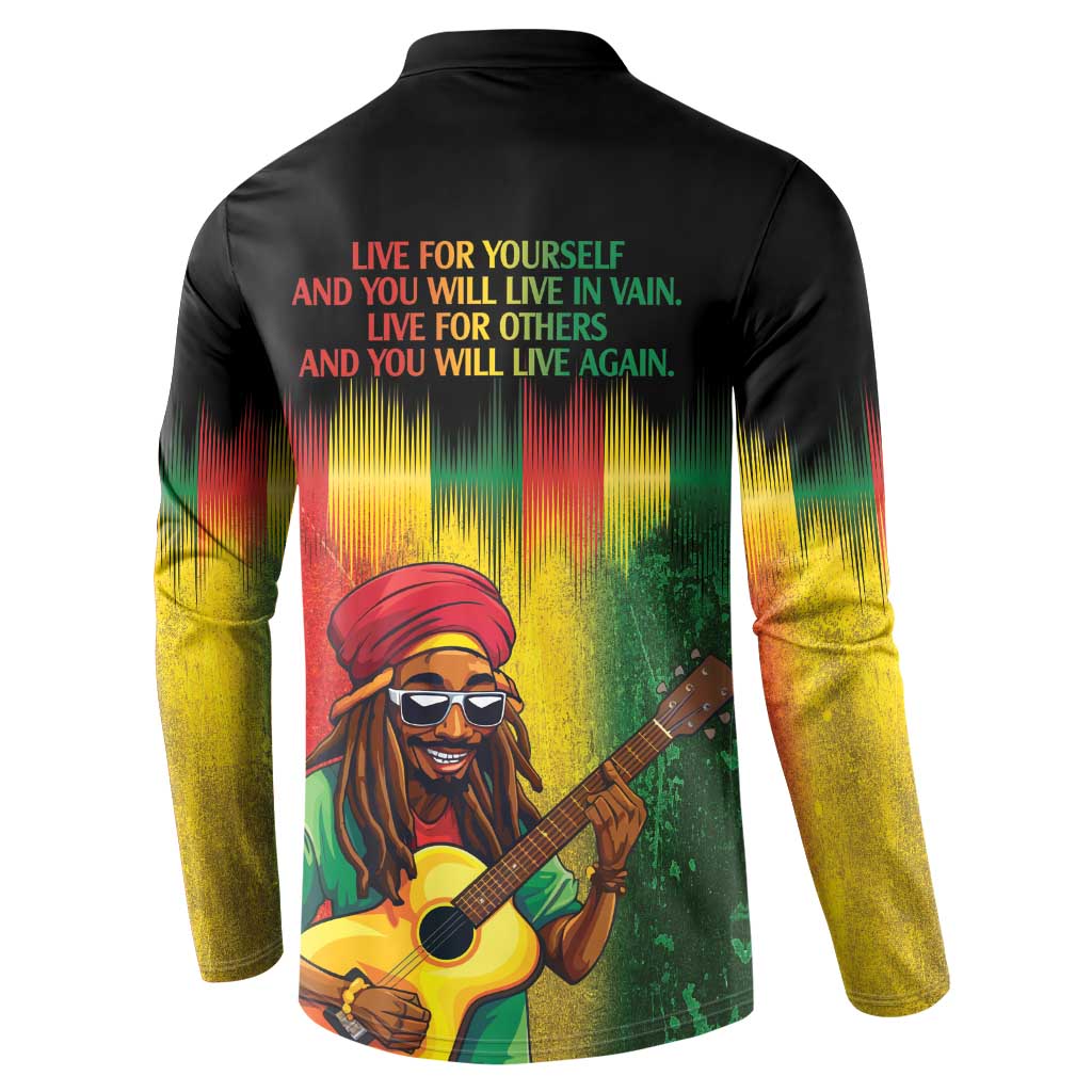 Honoring Reggae Legend Bob Birthday Button Sweatshirt