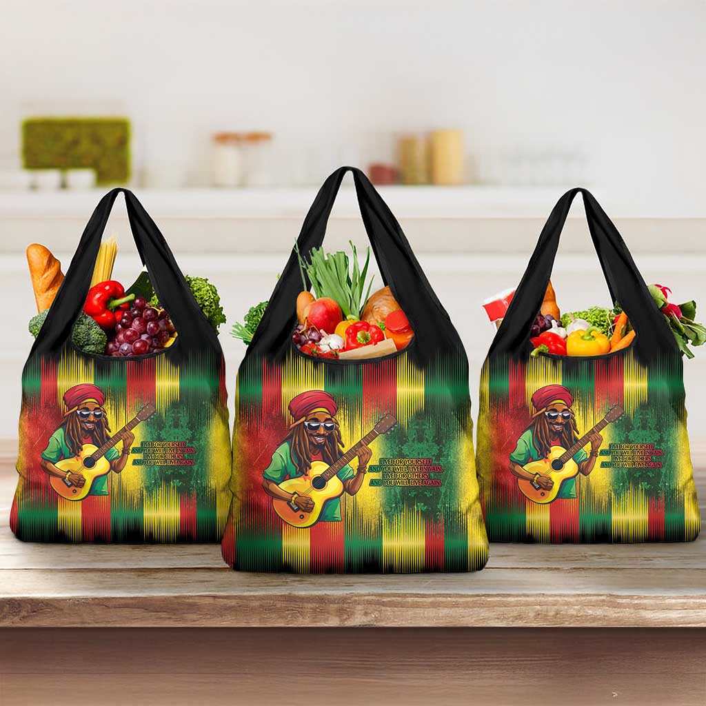 Honoring Reggae Legend Bob Birthday Grocery Bag