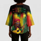 Honoring Reggae Legend Bob Birthday Kimono Sleeve Blouse