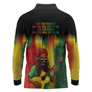 Honoring Reggae Legend Bob Birthday Long Sleeve Polo Shirt