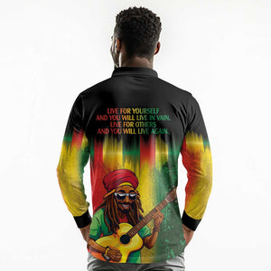 Honoring Reggae Legend Bob Birthday Long Sleeve Polo Shirt