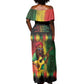 Honoring Reggae Legend Bob Birthday Off Shoulder Maxi Dress