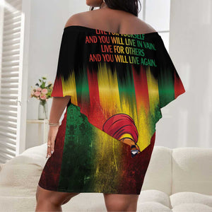 Honoring Reggae Legend Bob Birthday Off Shoulder Short Dress