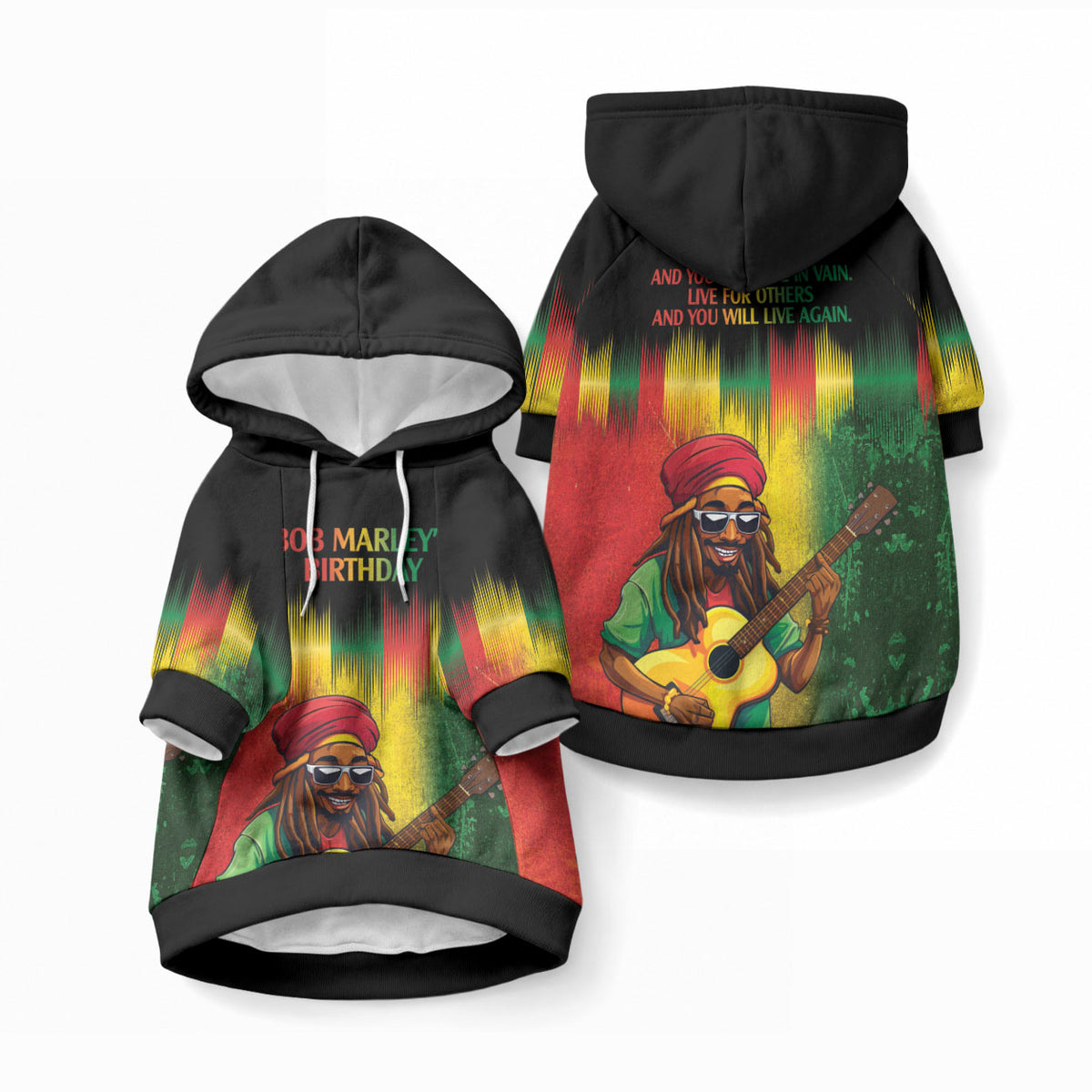 Honoring Reggae Legend Bob Birthday Pet Hoodie