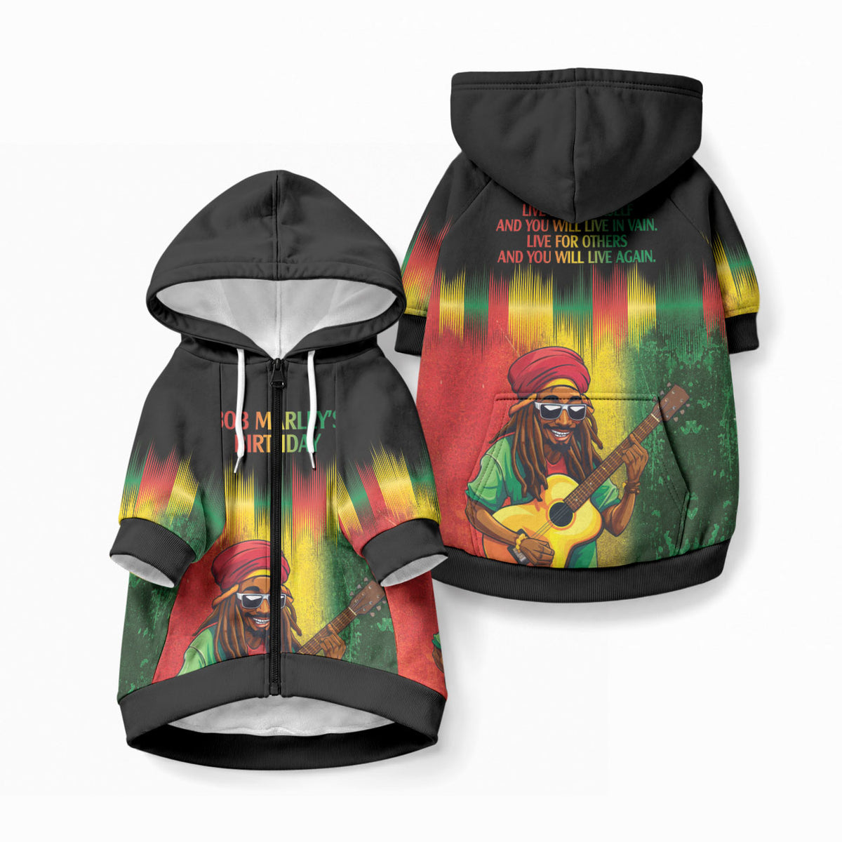 Honoring Reggae Legend Bob Birthday Pet Hoodie