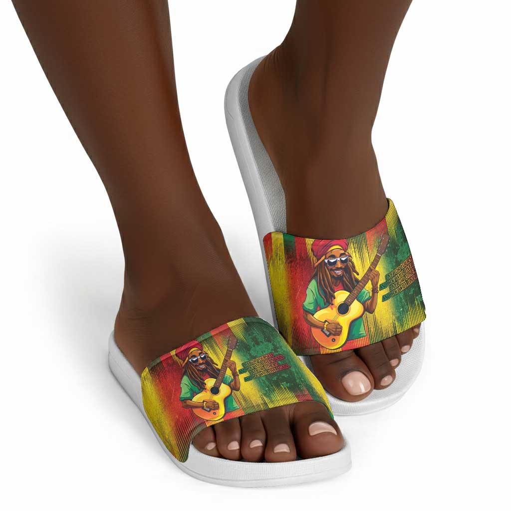 Honoring Reggae Legend Bob Birthday Slide Sandals
