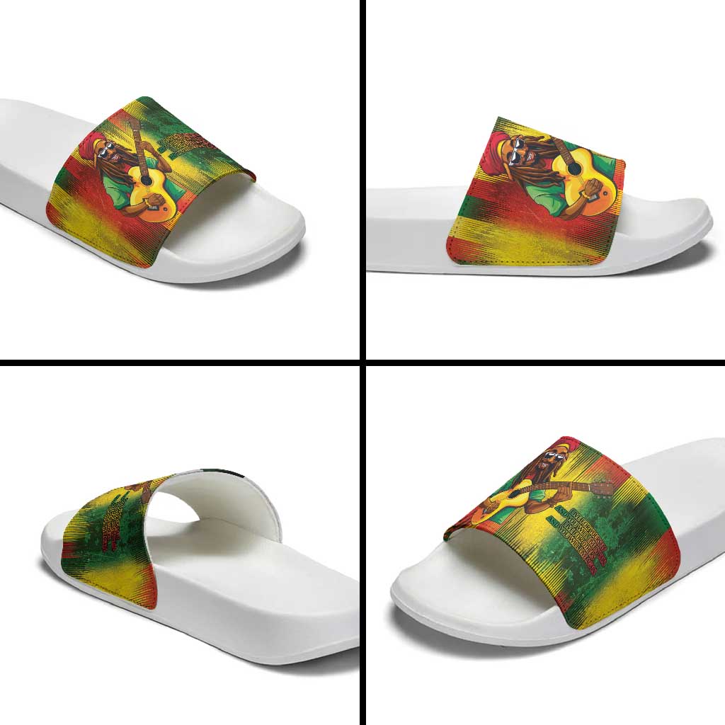 Honoring Reggae Legend Bob Birthday Slide Sandals