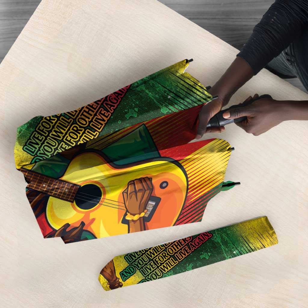 Honoring Reggae Legend Bob Birthday Umbrella
