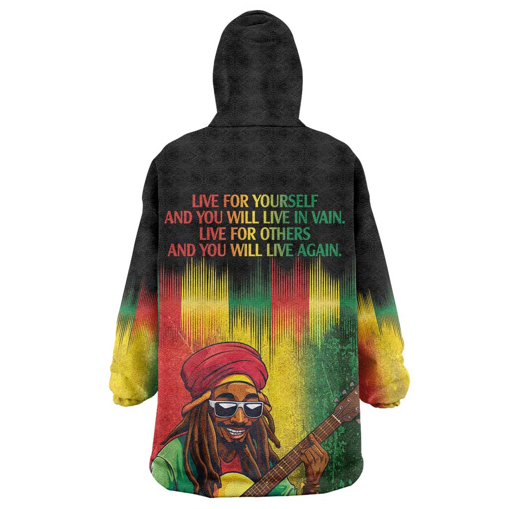 Honoring Reggae Legend Bob Birthday Wearable Blanket Hoodie