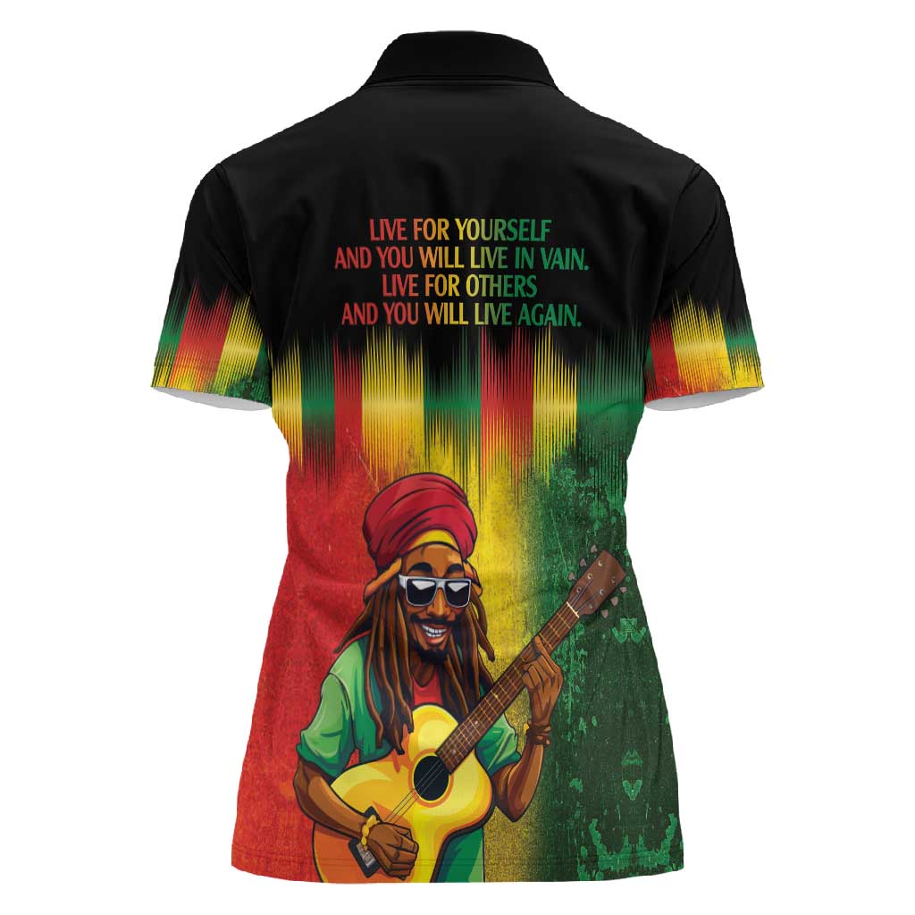Honoring Reggae Legend Bob Birthday Women Polo Shirt
