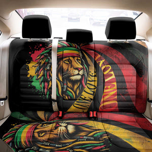 Black Jamaican Back Car Seat Cover Rastafarian Lion One Love