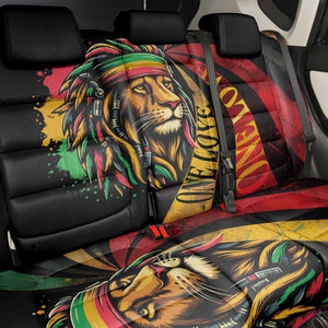 Black Jamaican Back Car Seat Cover Rastafarian Lion One Love