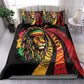 Black Jamaican Bedding Set Rastafarian Lion One Love