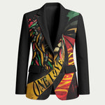 Black Jamaican Blazer Rastafarian Lion One Love
