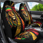 Black Jamaican Car Seat Cover Rastafarian Lion One Love