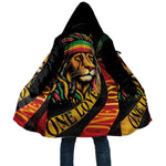 Black Jamaican Cloak Rastafarian Lion One Love