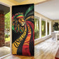 Black Jamaican Door Cover Rastafarian Lion One Love