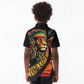 Black Jamaican Kid Polo Shirt Rastafarian Lion One Love LT9