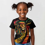 Black Jamaican Kid T shirt Rastafarian Lion One Love LT9