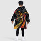 Black Jamaican Kid Wearable Blanket Hoodie Rastafarian Lion One Love LT9