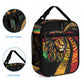 Black Jamaican Lunch Bag Rastafarian Lion One Love