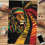 Black Jamaican Puzzle Rastafarian Lion One Love