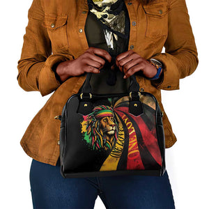 Black Jamaican Shoulder Handbag Rastafarian Lion One Love