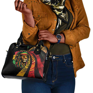 Black Jamaican Shoulder Handbag Rastafarian Lion One Love