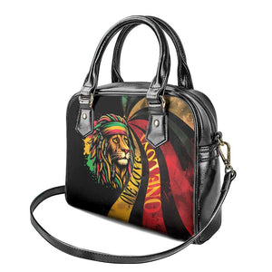 Black Jamaican Shoulder Handbag Rastafarian Lion One Love